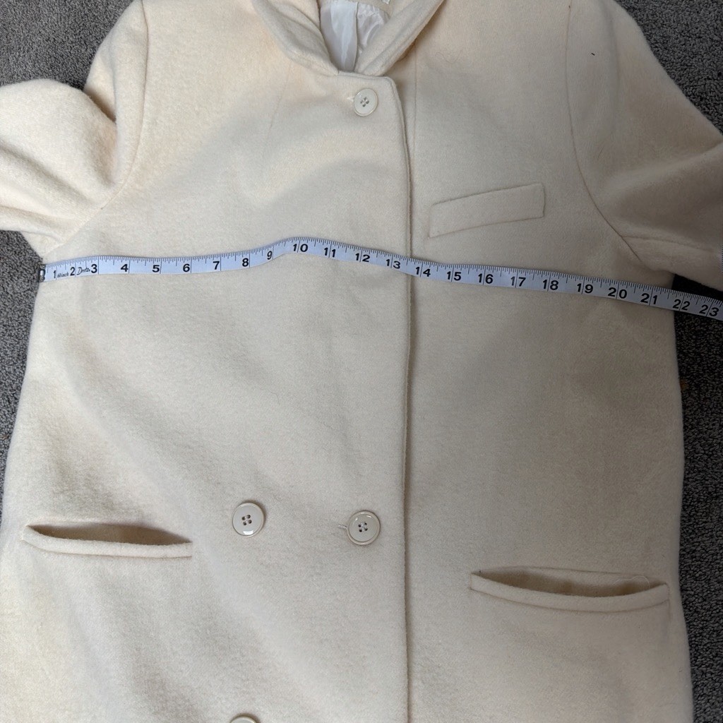 Kristen Blake Vintage Cream Wool Blend Trench Coat Women’s Sz 14P EUC