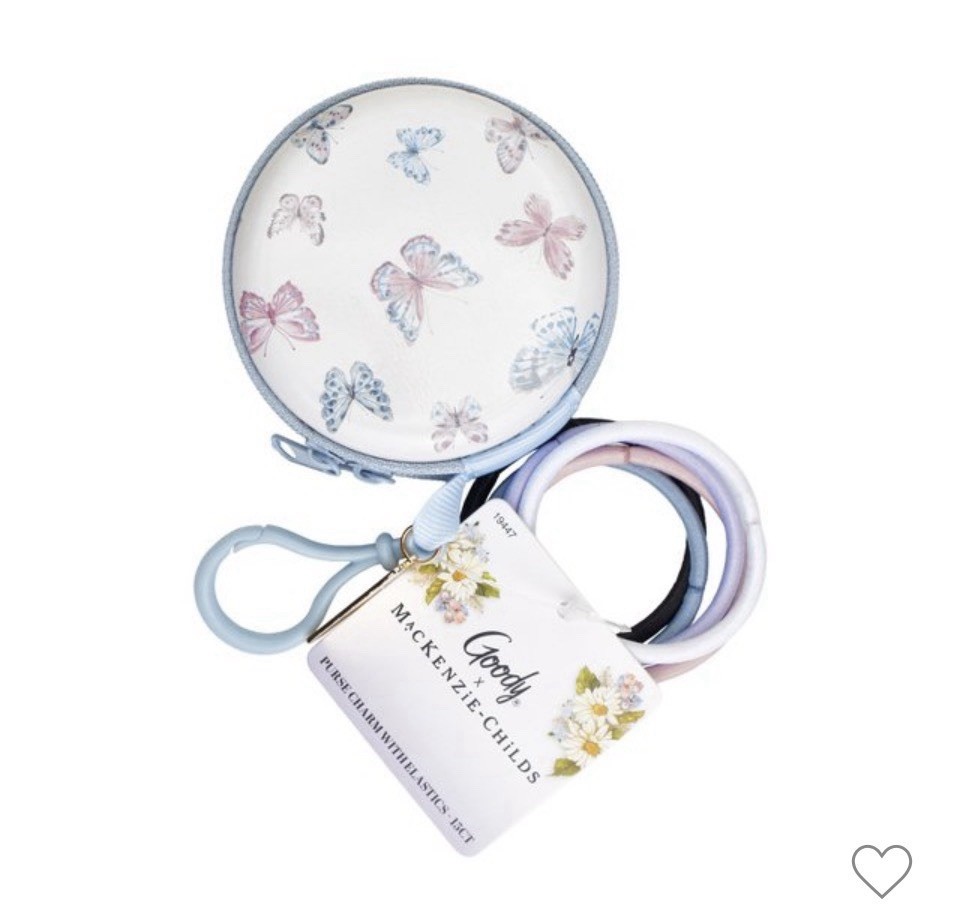 NEW MACKENZIE CHILDS X GOODY Wildflower Zipper Round Pouch