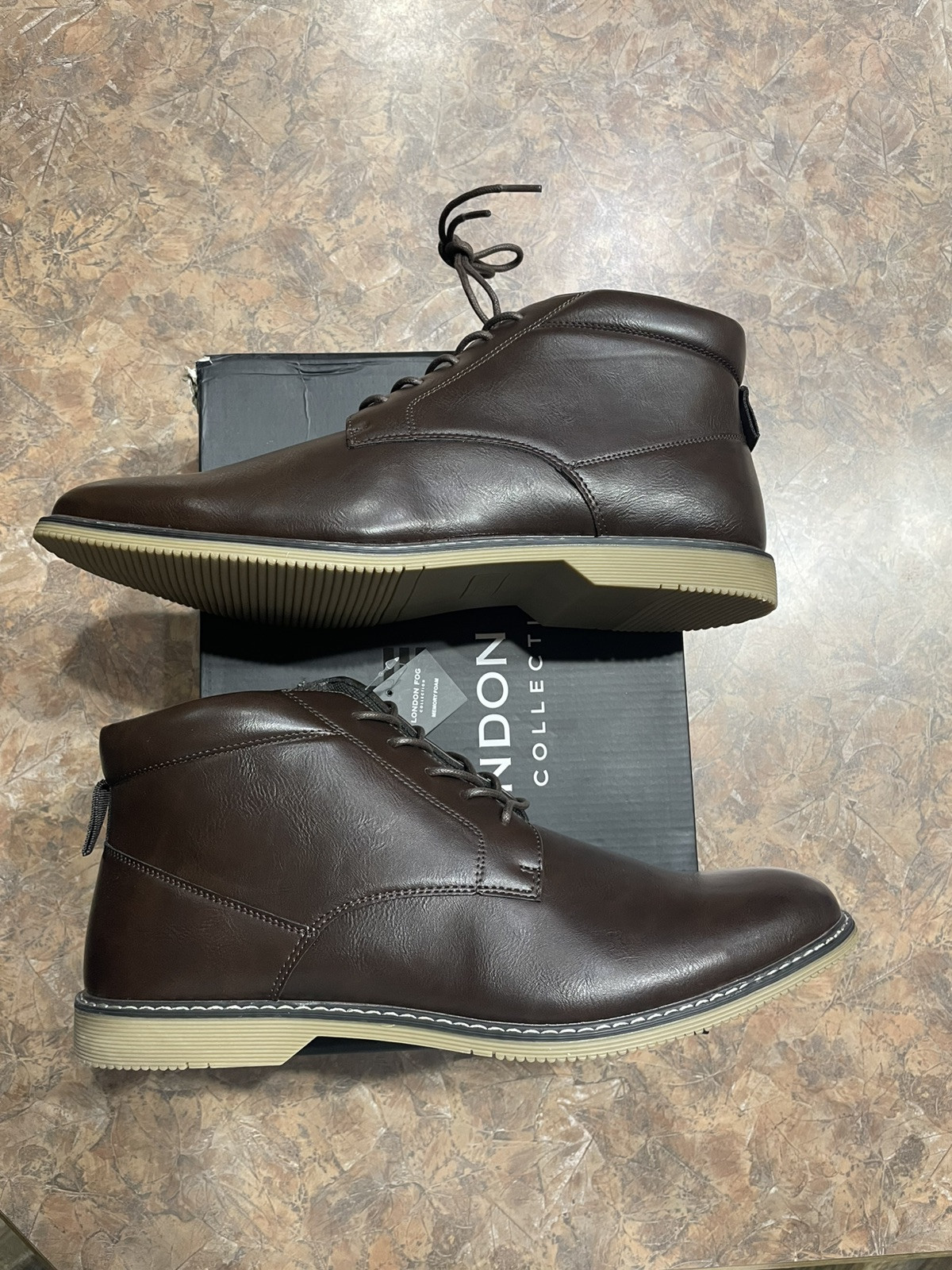 London Fog Collection Memory Foam Tyler Chukka Brown Size 13 men