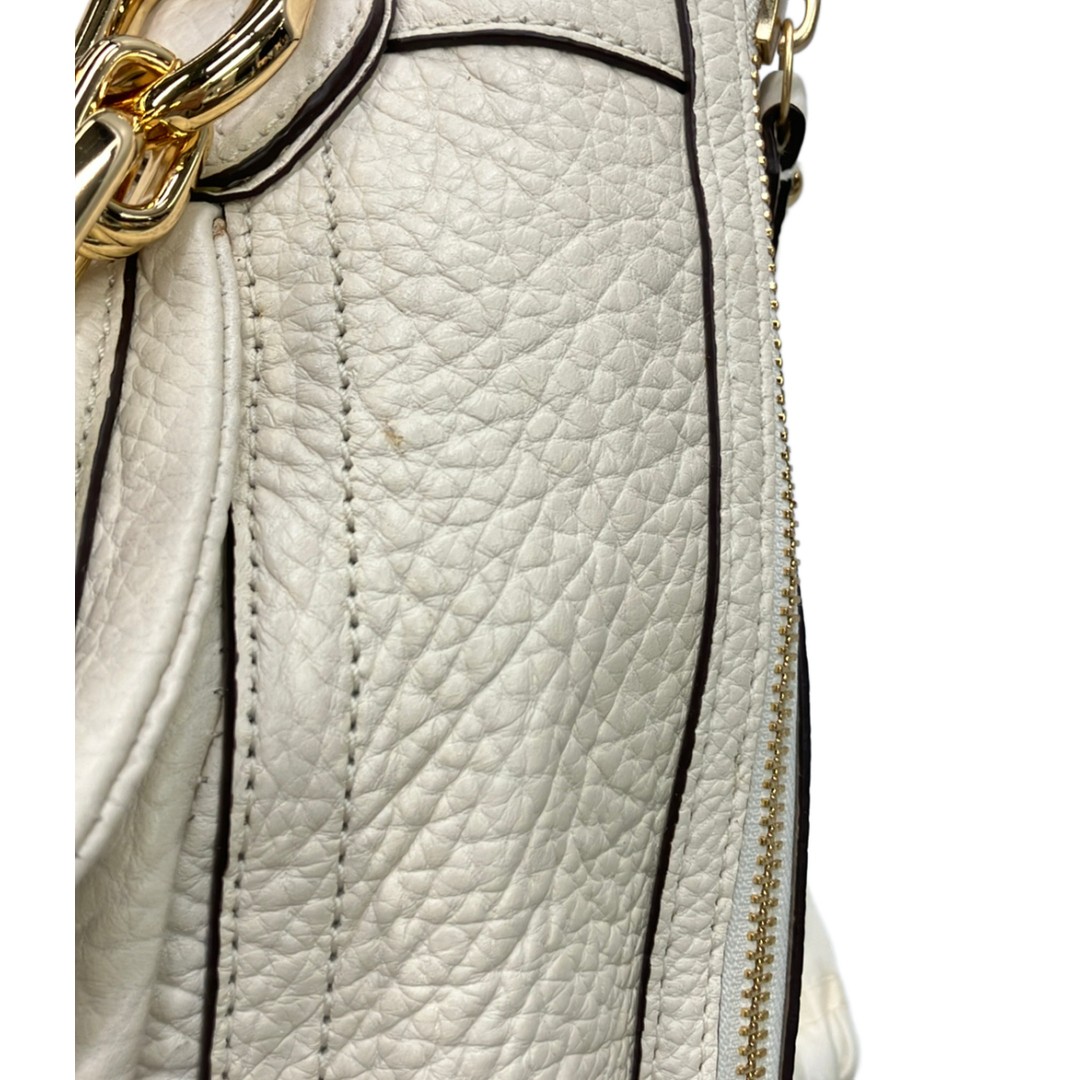 Coach Leather Tote Bag 18278 Beige Size: W:12.6 × H: 13.8 in.