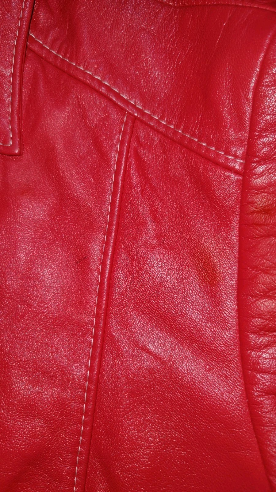 Laurel Red Genuine Leather Blazer Jacket Women’s EU 36 US 4/6 Designer Germany