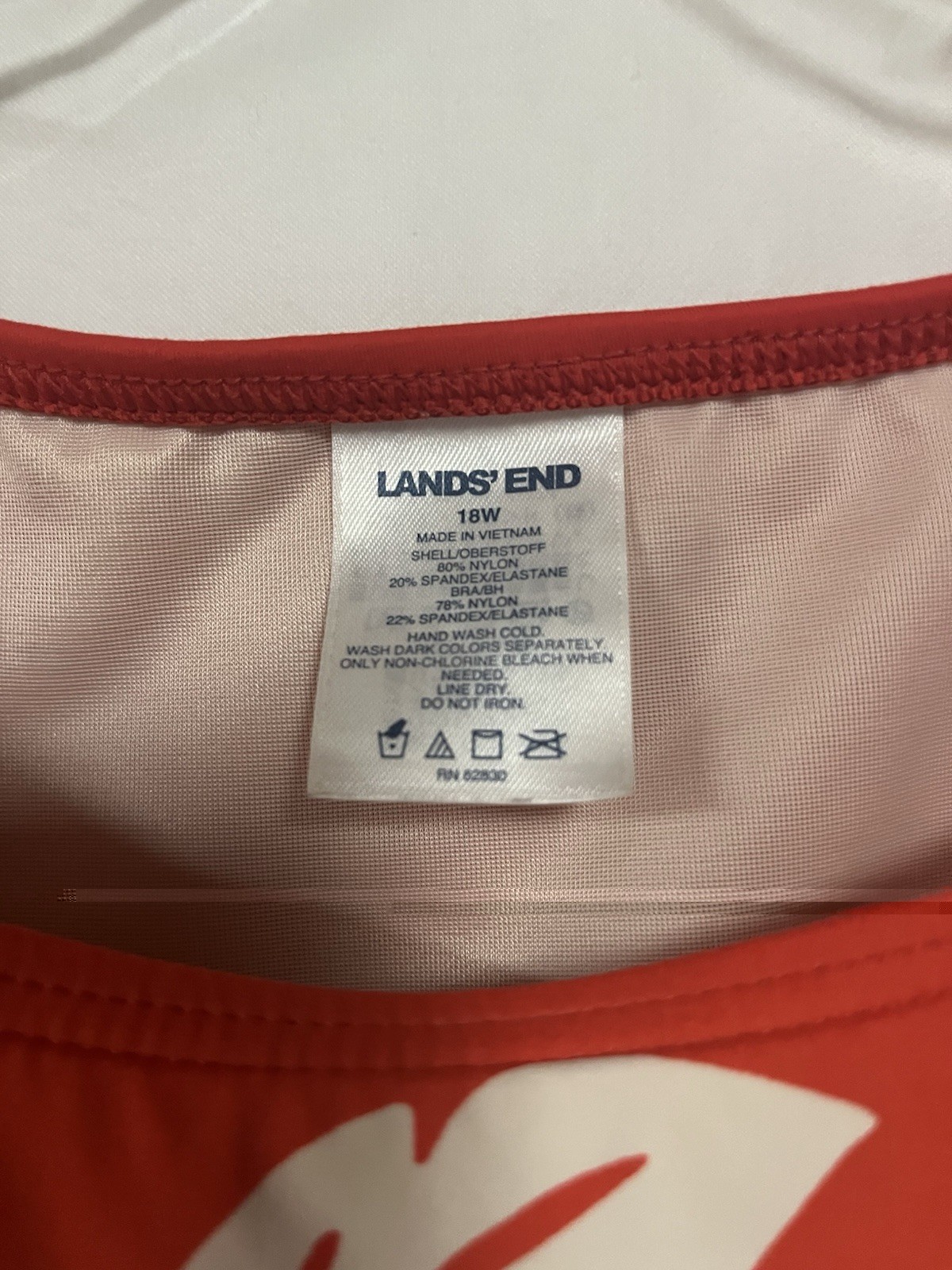 Women’s Plus Size Lands End High Neck Tankini Top