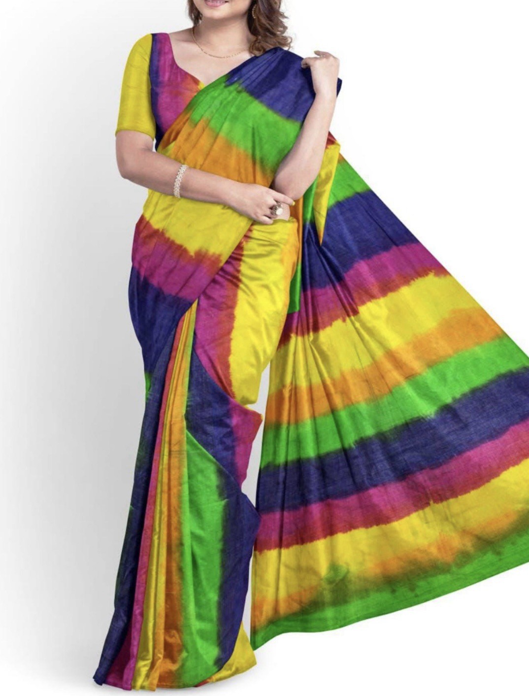 NEW 🆕, Cotton BATIK SAREE. ( Item#L3229 ) including blouse piece. Only $33