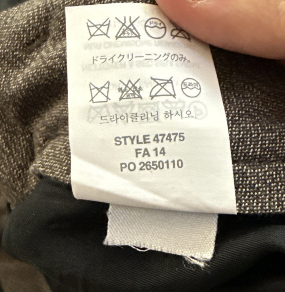 J.Crew Bowery Dress Pants Men 32×32 Blue 100% Wool Slim Flat Front Trousers