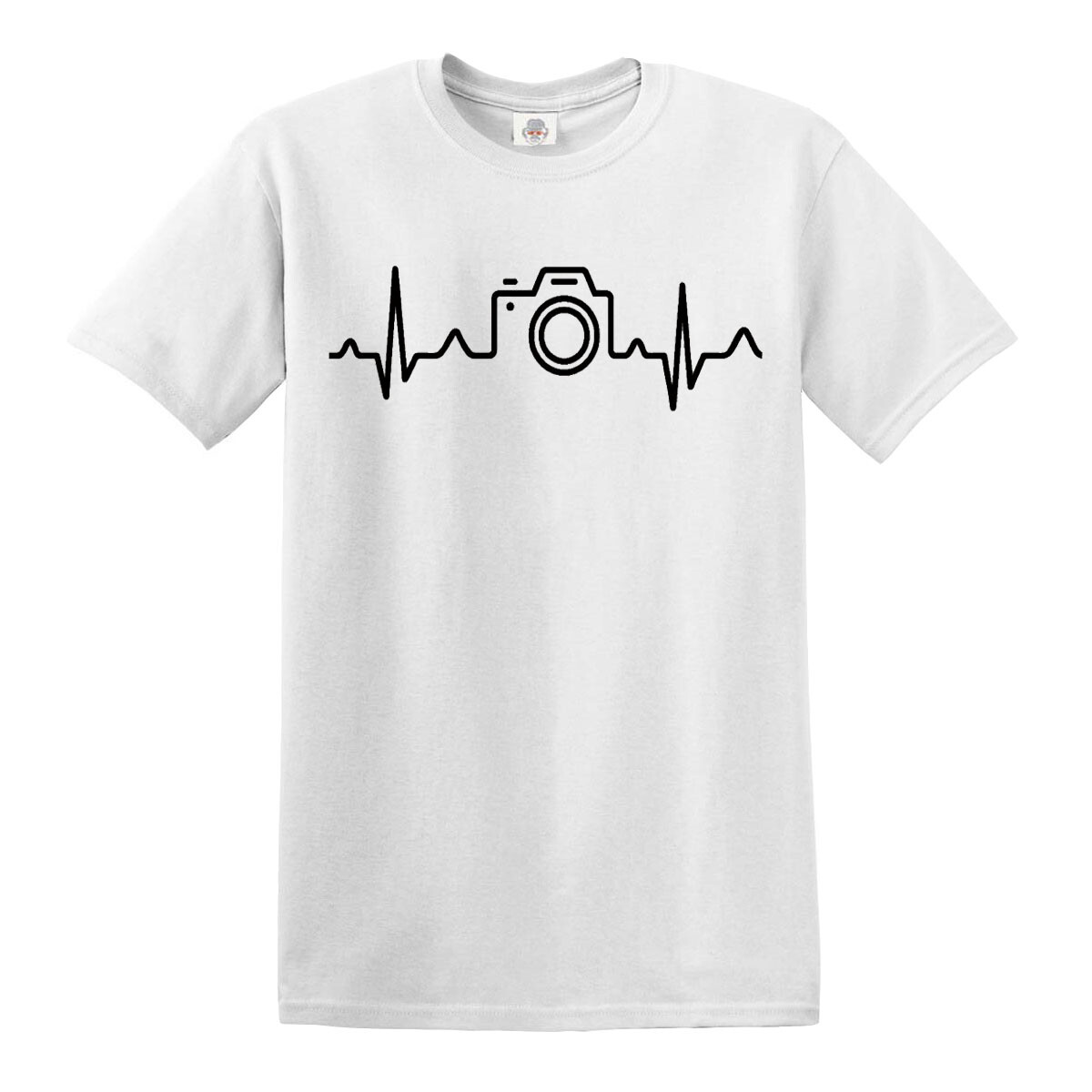Heartbeat Camera T Shirt Mens Cool Photography Gift Idea Cameras Present Top Tee