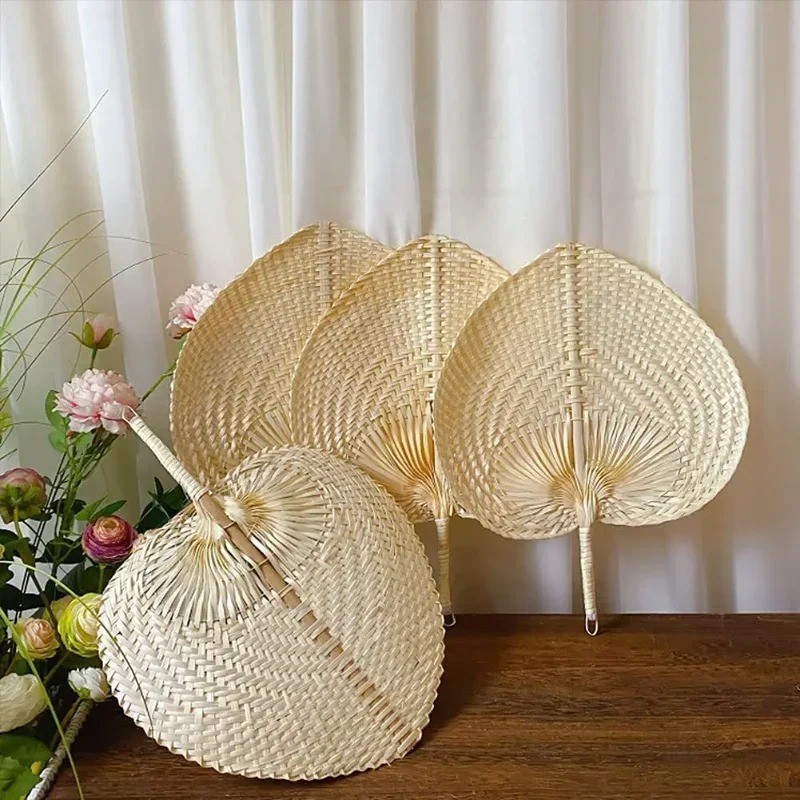 Natural Woven Hand Fan for Summer
