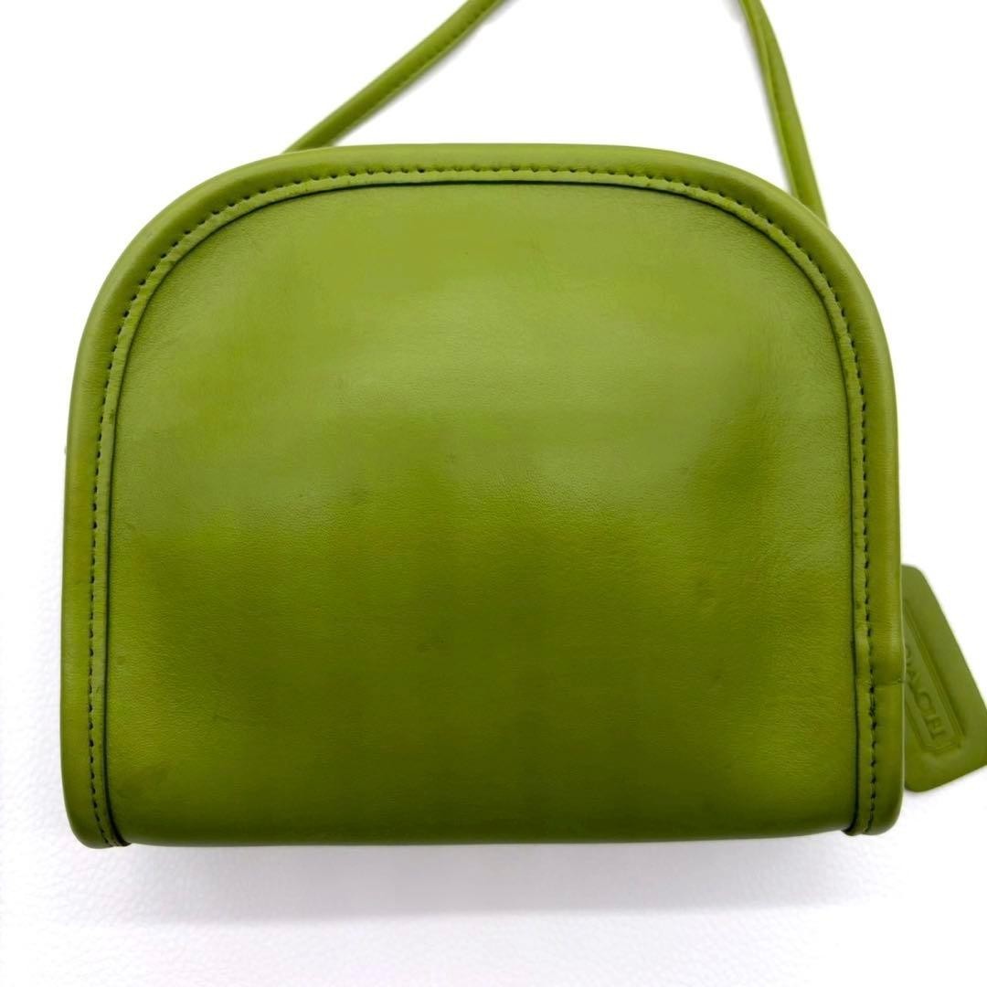Vintage COACH Abbie Zip 9017 Green Leather Crossbody Mini Bag Rare color