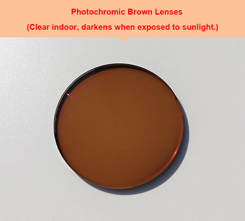 Classic Titanium Alloy Full Rim Single Vision Photochromic Brown Reading Glasses