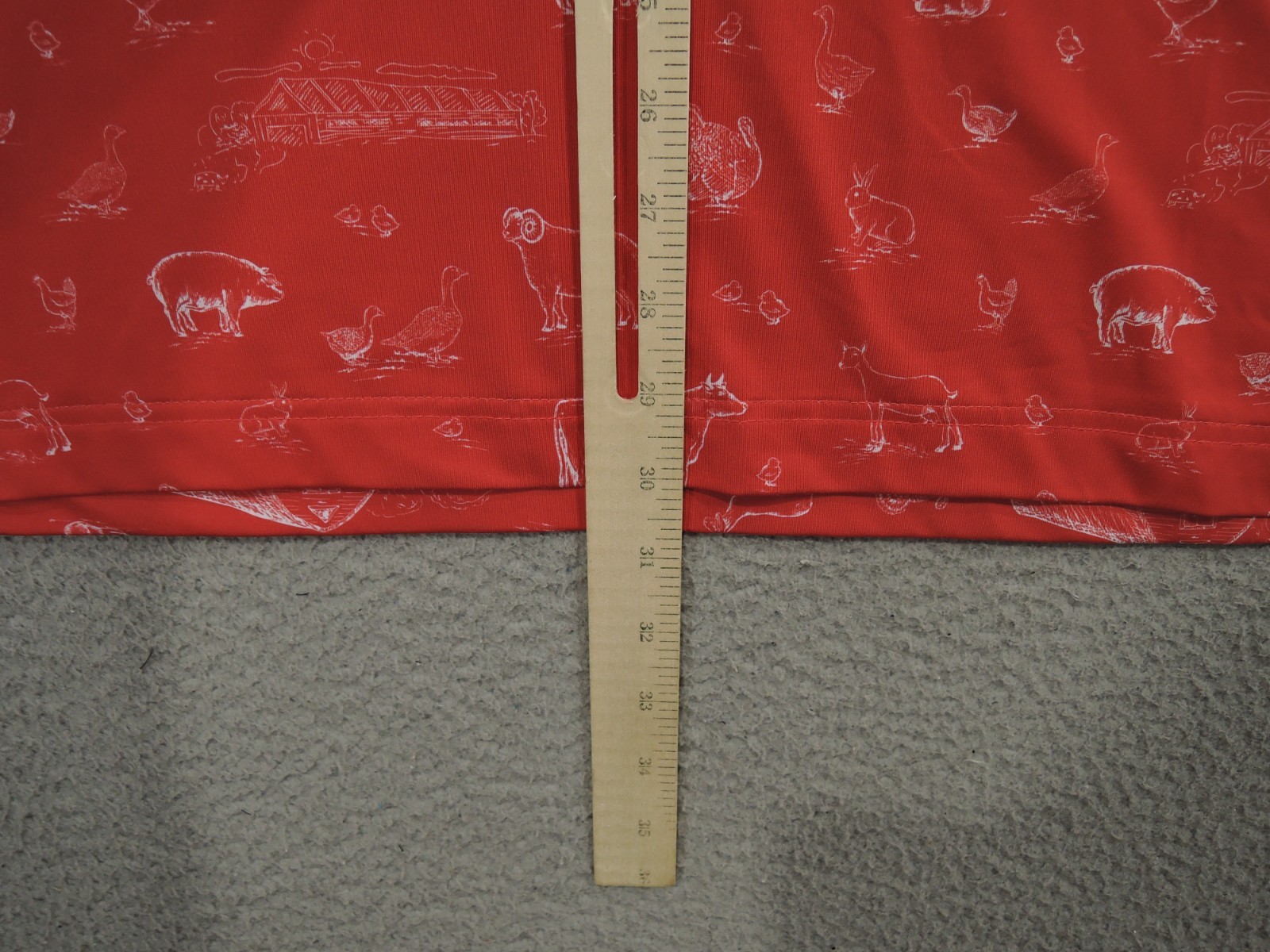 Waggle Polo Shirt Mens Large Red Performance Stretch Golf Farm Animals