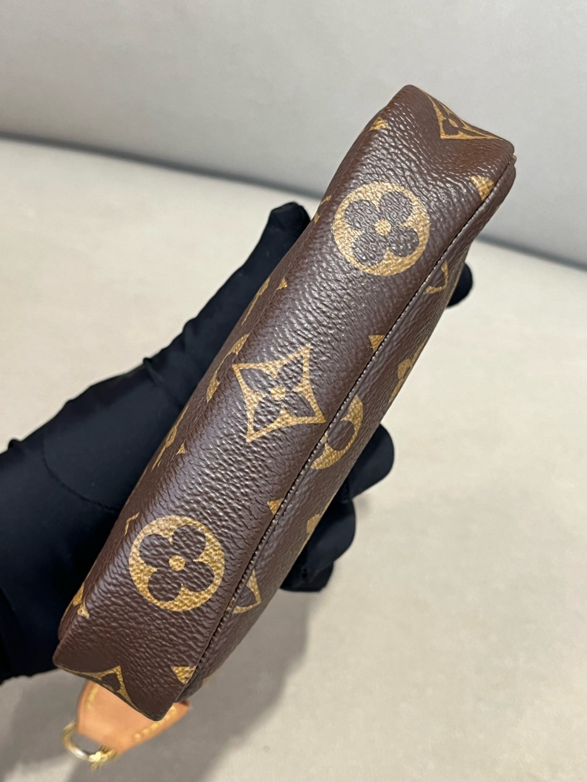 Louis Vuitton Mini Pochette Accessoires Monogram Canvas Chain Shoulder Bag Auth