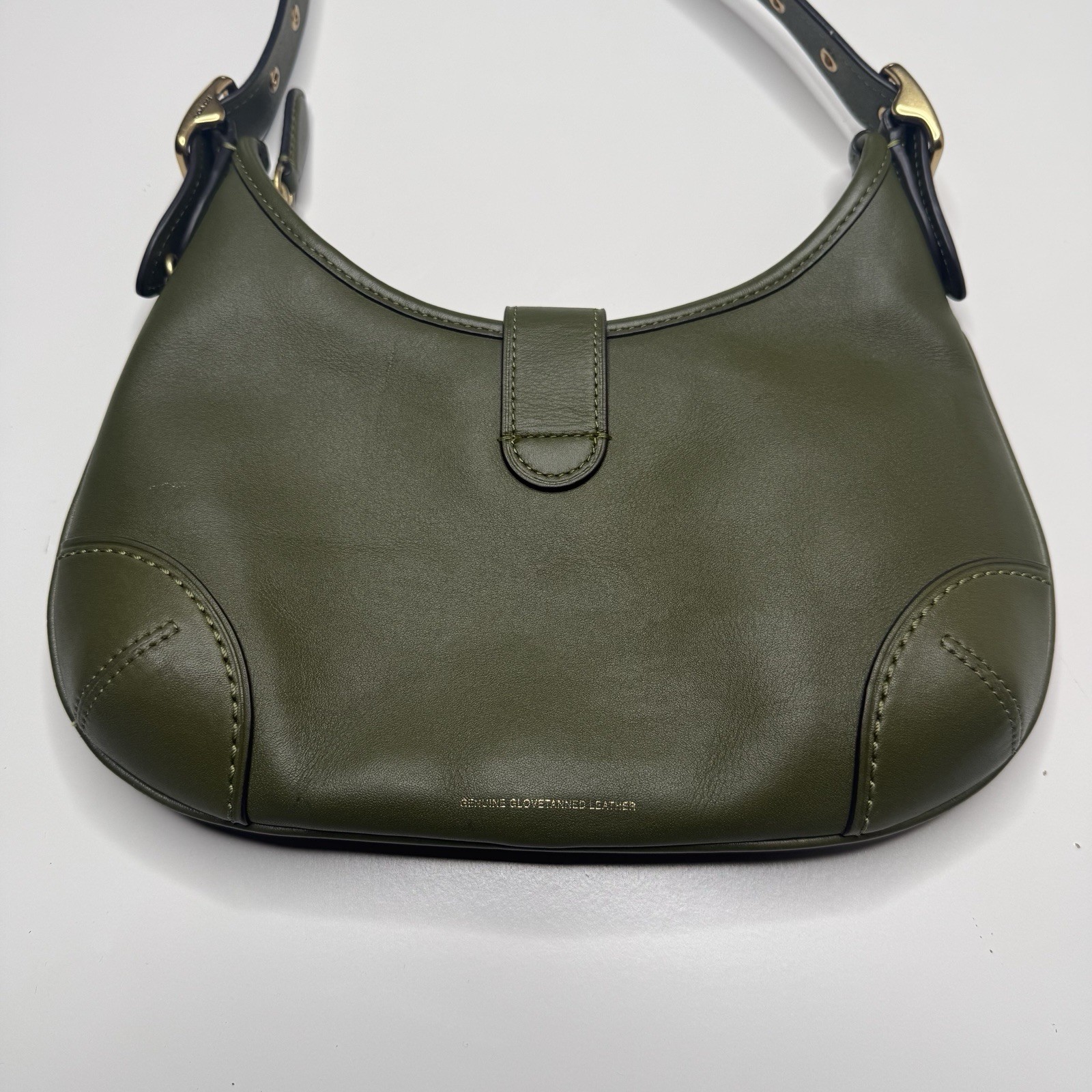 COACH Hamptons Hobo Shoulder Bag CW642 In OLIVE Glovetanned leather Brass