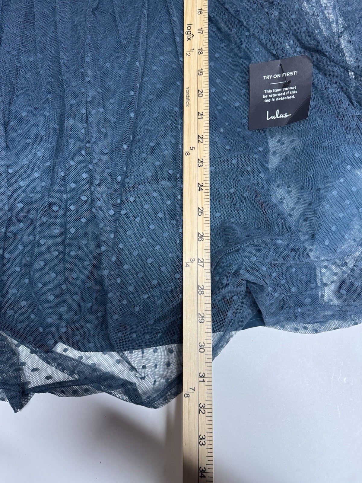 Lulus Dreamy Sweetness Dark Teal Swiss Dot Ruffled Mini Babydoll Dress Large