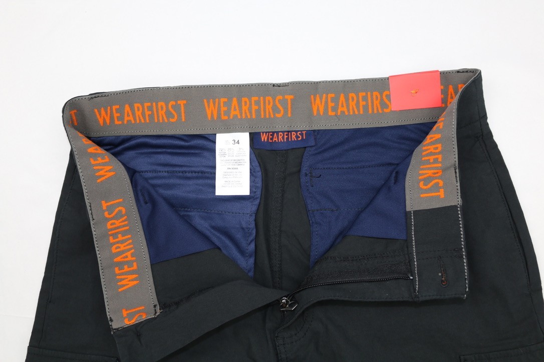 Wearfirst Mens Cargo Short Black Sz M 9in Inseam Stretch Soft Touch Comfort