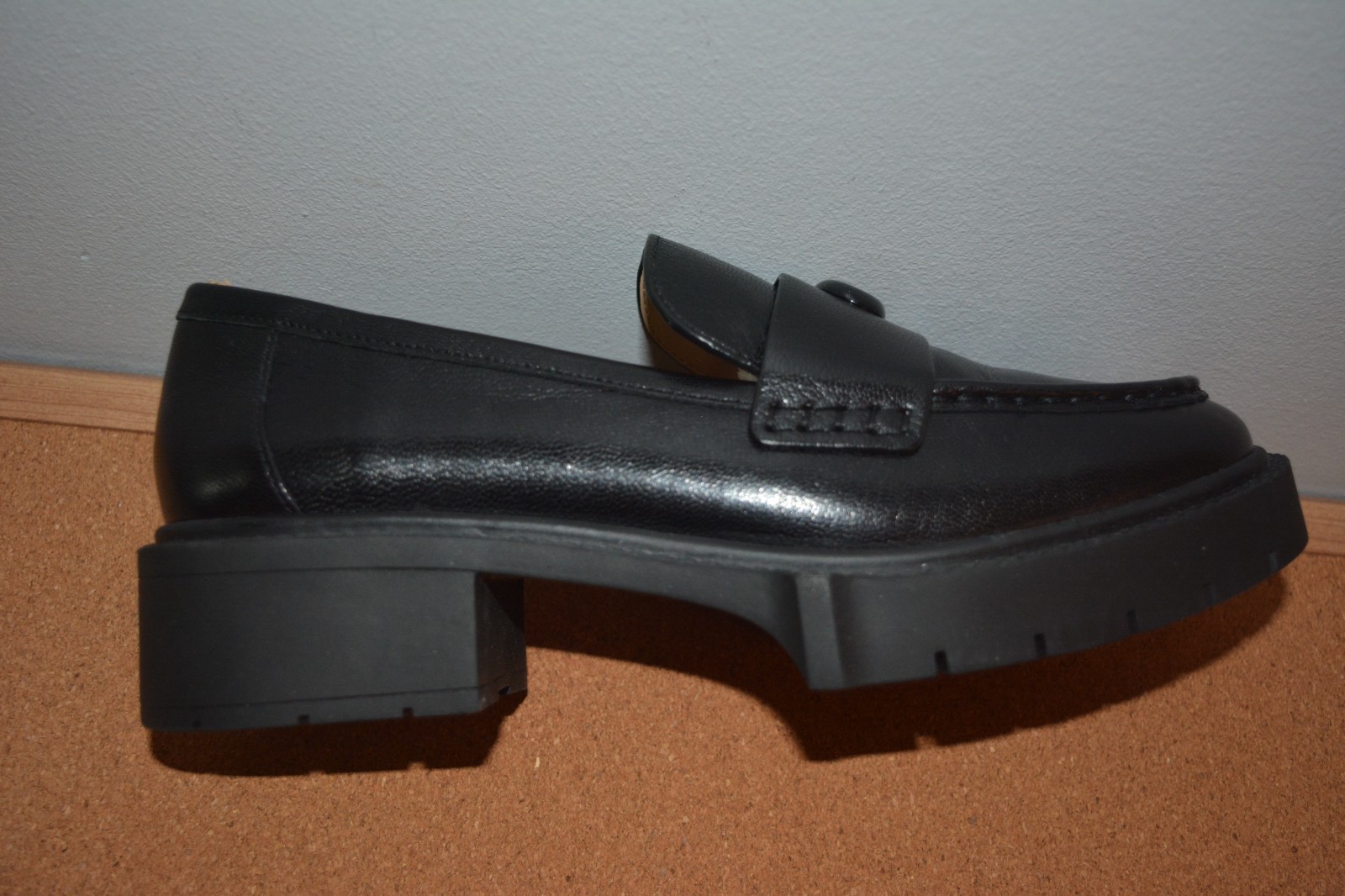 NEW Coach Leah Platform Loafer Black Women’s Size 8 new in box