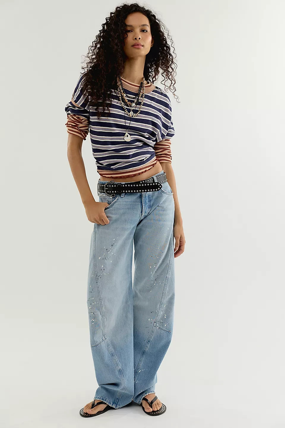 Free People – We The Free Fable Low-Rise Twisted Bowed Jeans NWT