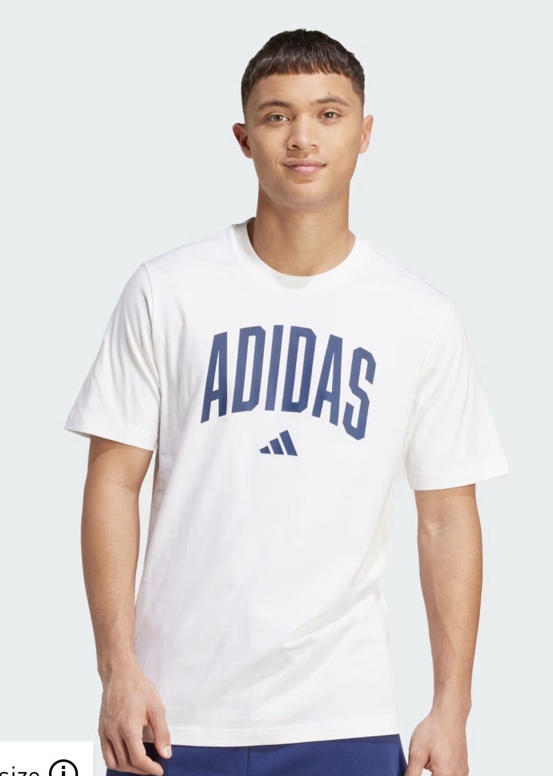 Adidas COLLEGIATE LINEAGE GRAPHIC TEE Size Small