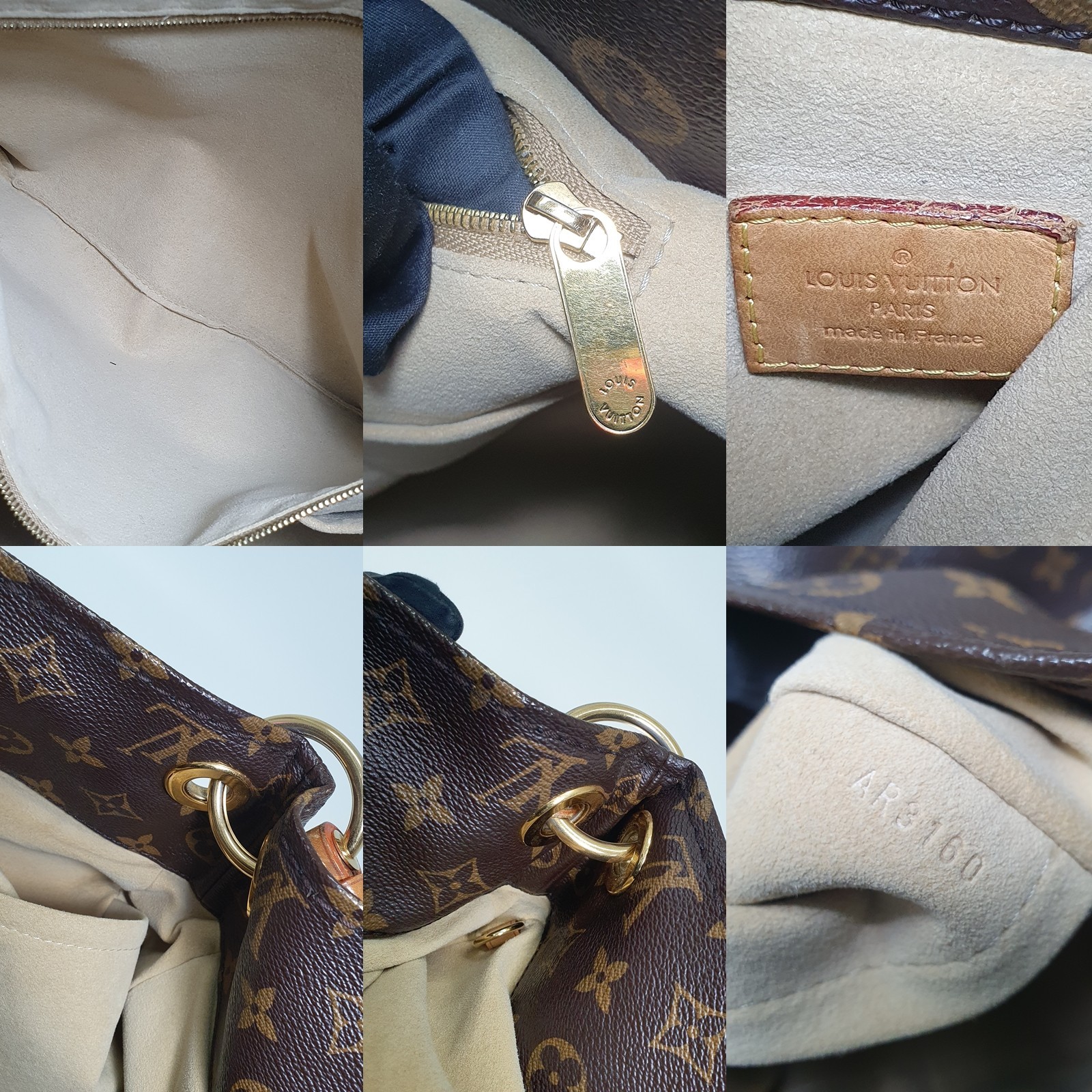 Authentic Louis Vuitton Artsy MM Monogram M40249 Guaranteed Genuine Daily CLA617
