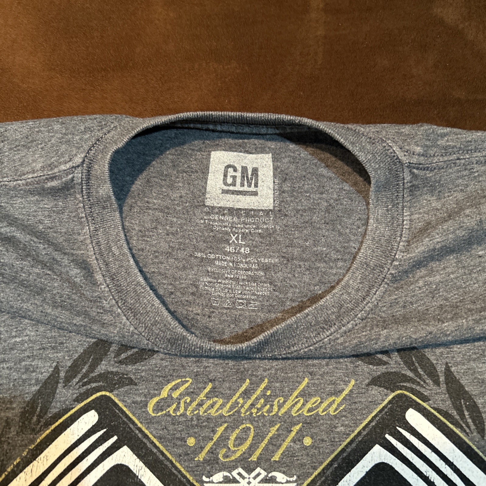 Chevrolet American Muscle Graphic T-Shirt XL Gray Established 1911 Cotton Blend