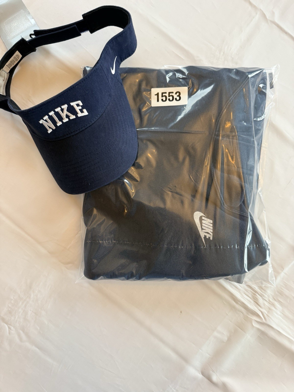 Vintage Nike Sleeveless Pullover Vest Hooded Sweatshirt + NWT Nike Visor Hat Y2K
