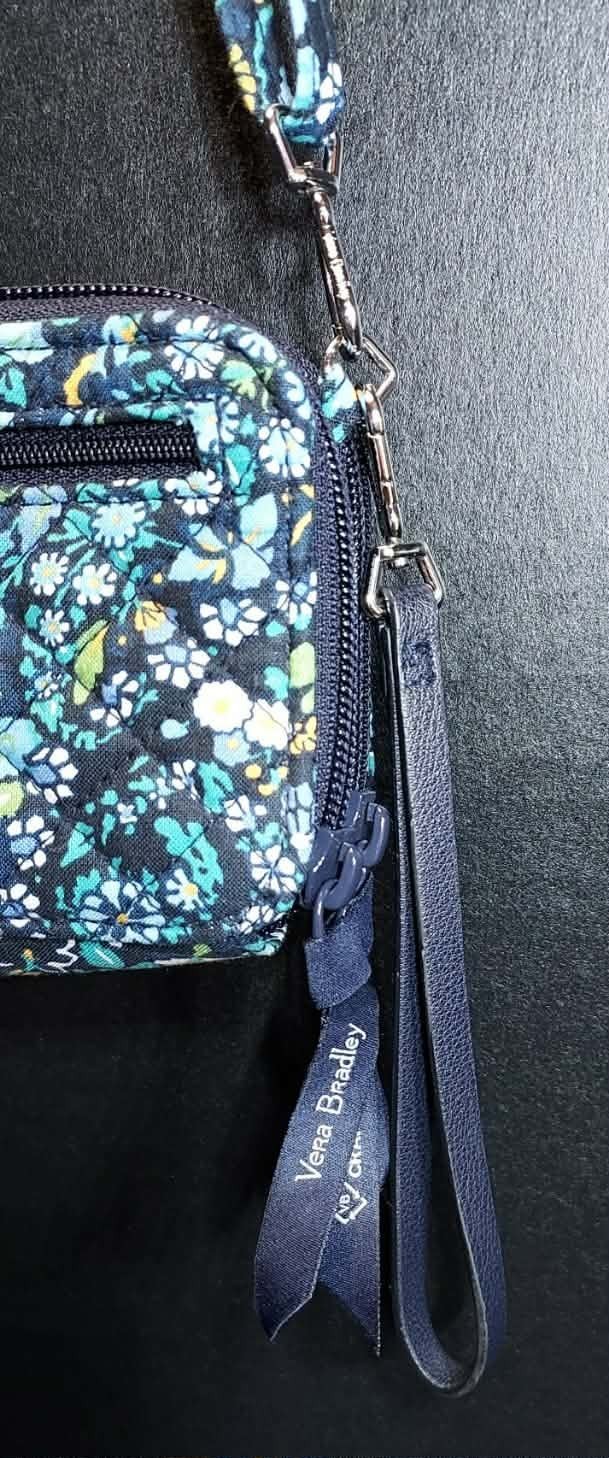 Vera Bradley AIO Crossbody Wallet ~ Dreamer Paisley Plants ~ RFID Protection