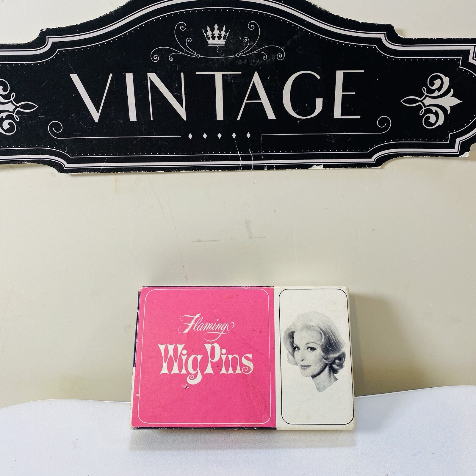 Vintage 1950s MORRIS-FLAMINGO WIG PINS 1.3/4” B0028 Made In The USA 🇺🇸