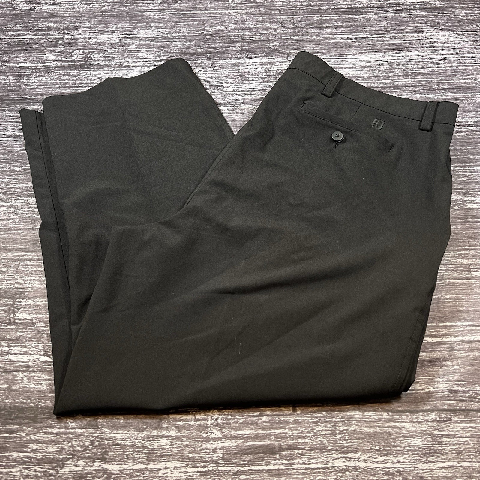 Foot Joy Pants Mens 40×32 Black Athletic Fit Straight Leg Performance Golf