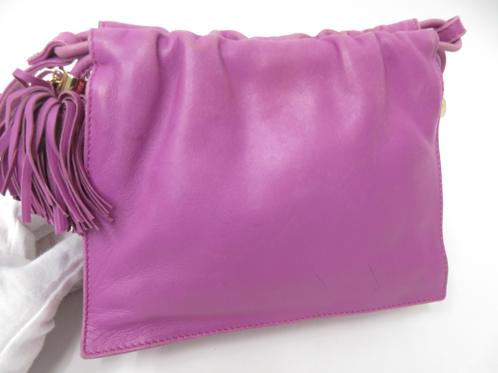 Authentic LOEWE Flamenco Lambskin Nappa Leather Shoulder Bag S#51068