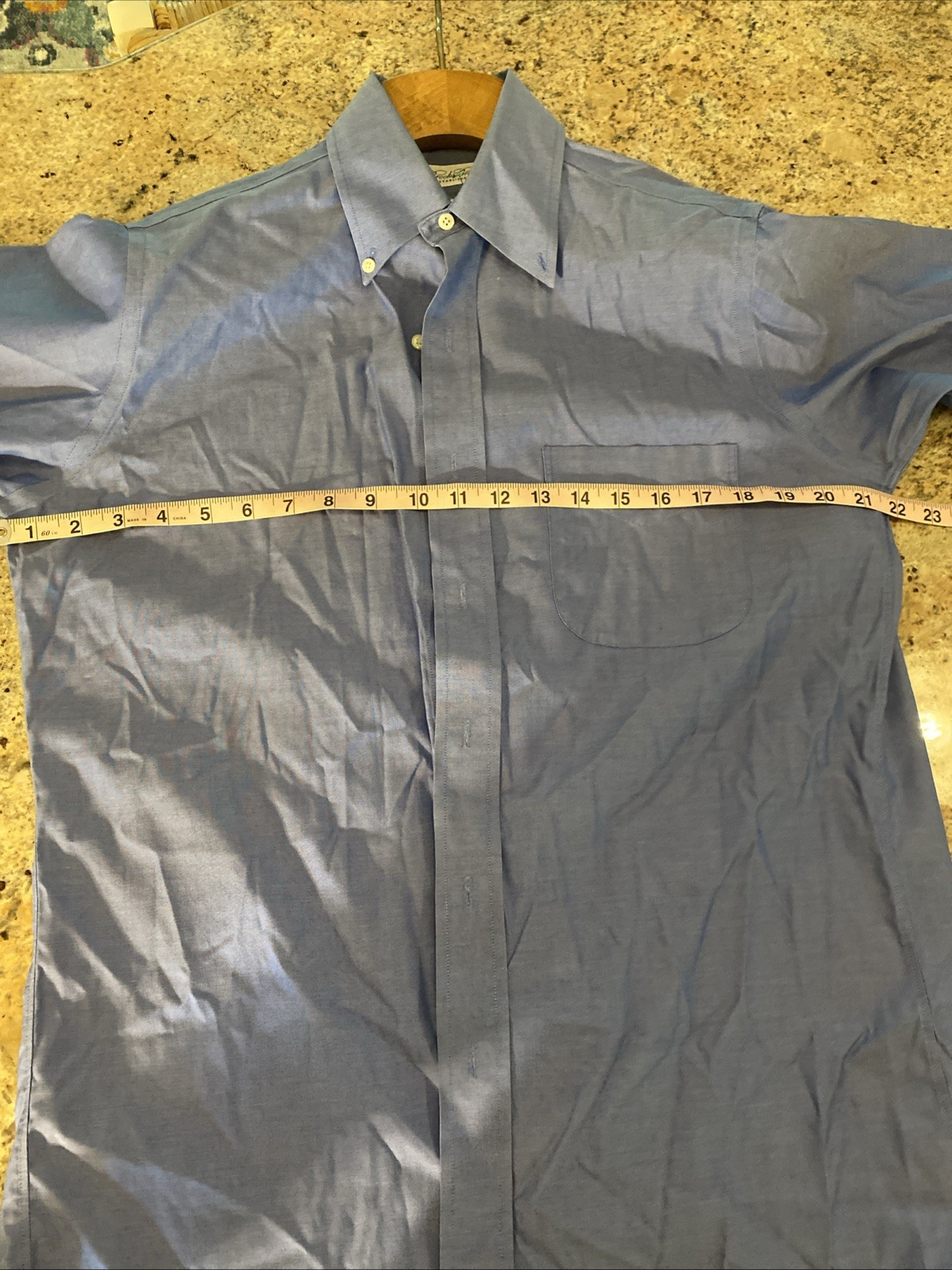 Brooks Brothers Mens Blue Long Sleeve Button Up Shirt Size 14.5 14 1/2 -33