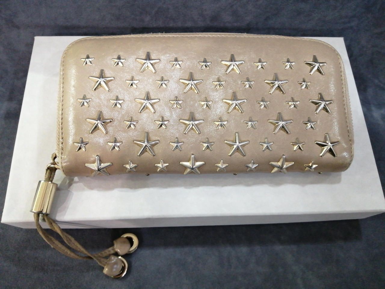 Jimmy Choo Studded Round Zipper Long Wallet Used
