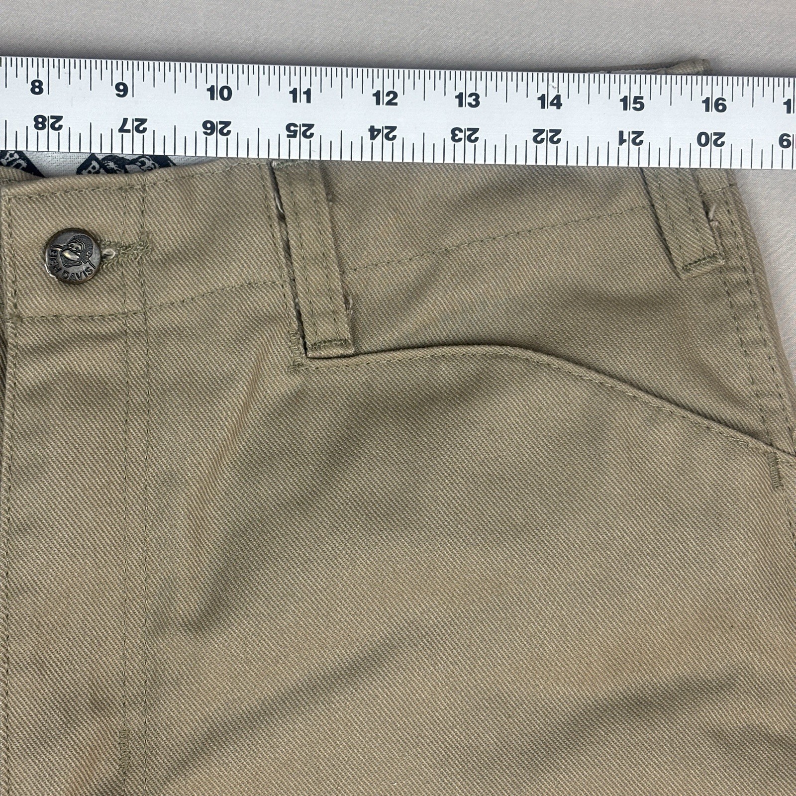 Vintage 90’s Ben Davis Khaki Frisco Pants Gorilla Work Twill Wide Leg Size 32×32