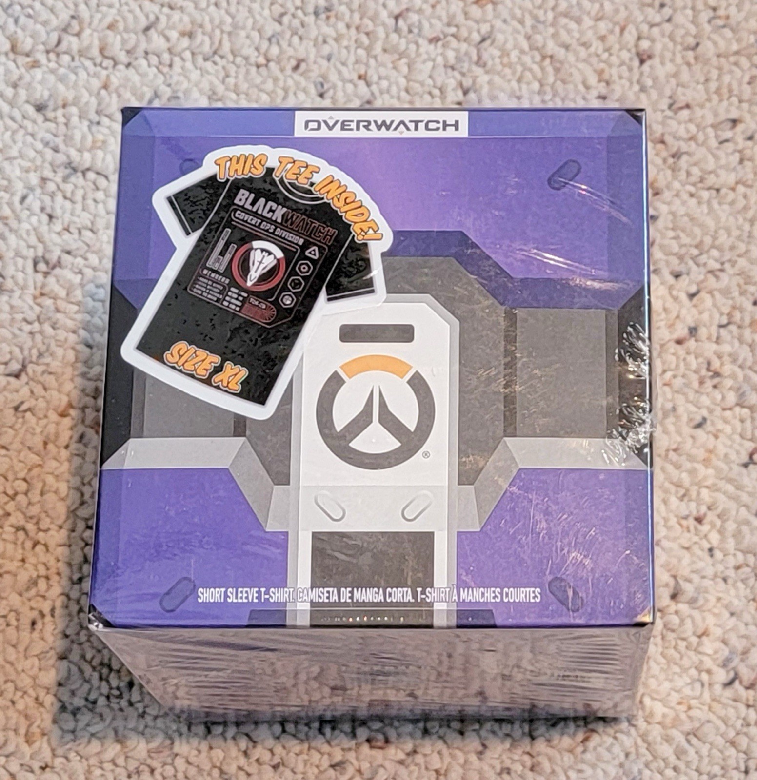 Funko Pop Overwatch Blk Tee shirt in Box Sz X-Large BlackWatch in Cube Box NIB