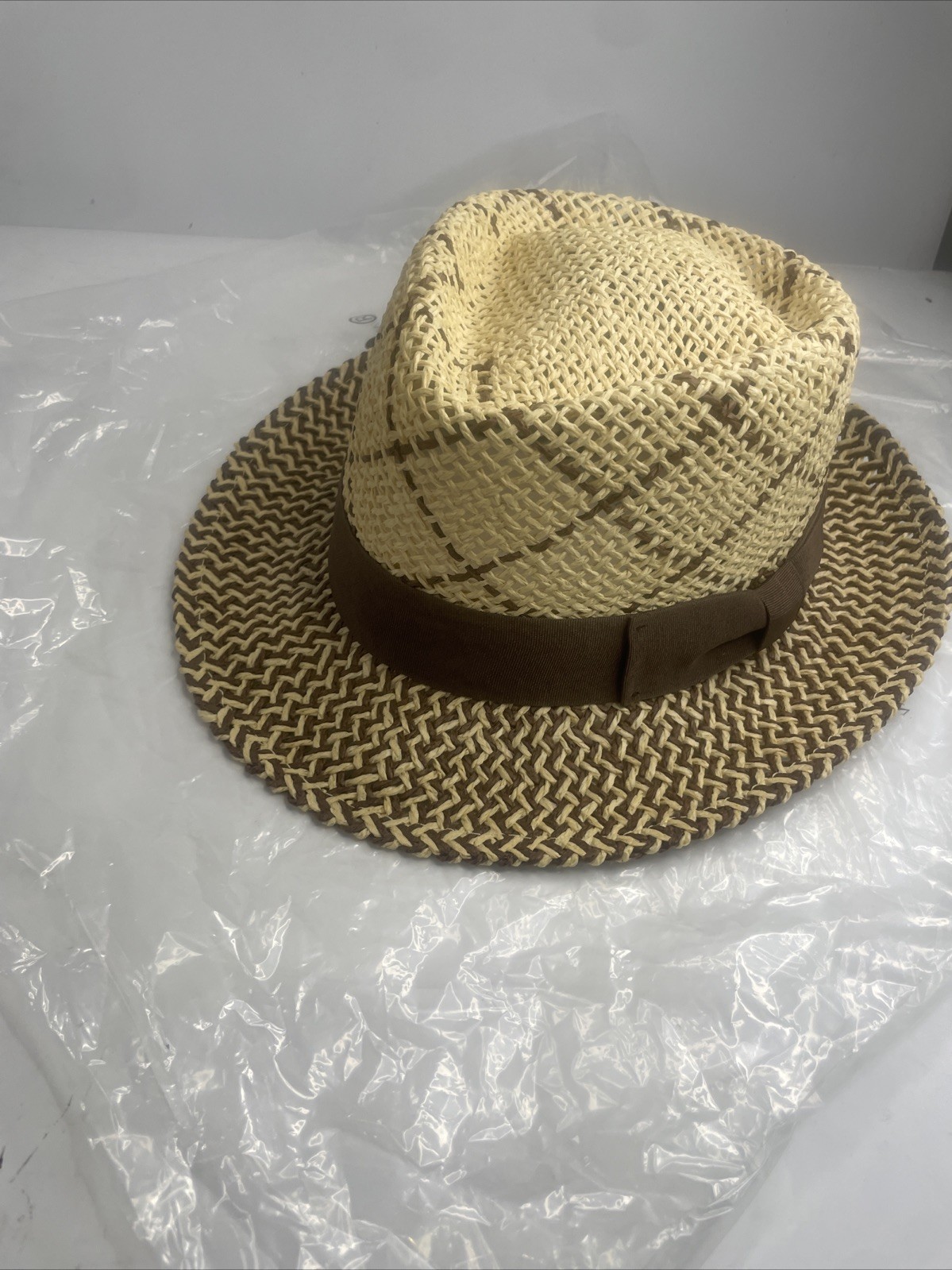 Bruno Capelo Enrico Collection Fedora. Brown/Tan. Size M. FREE SHIPPING