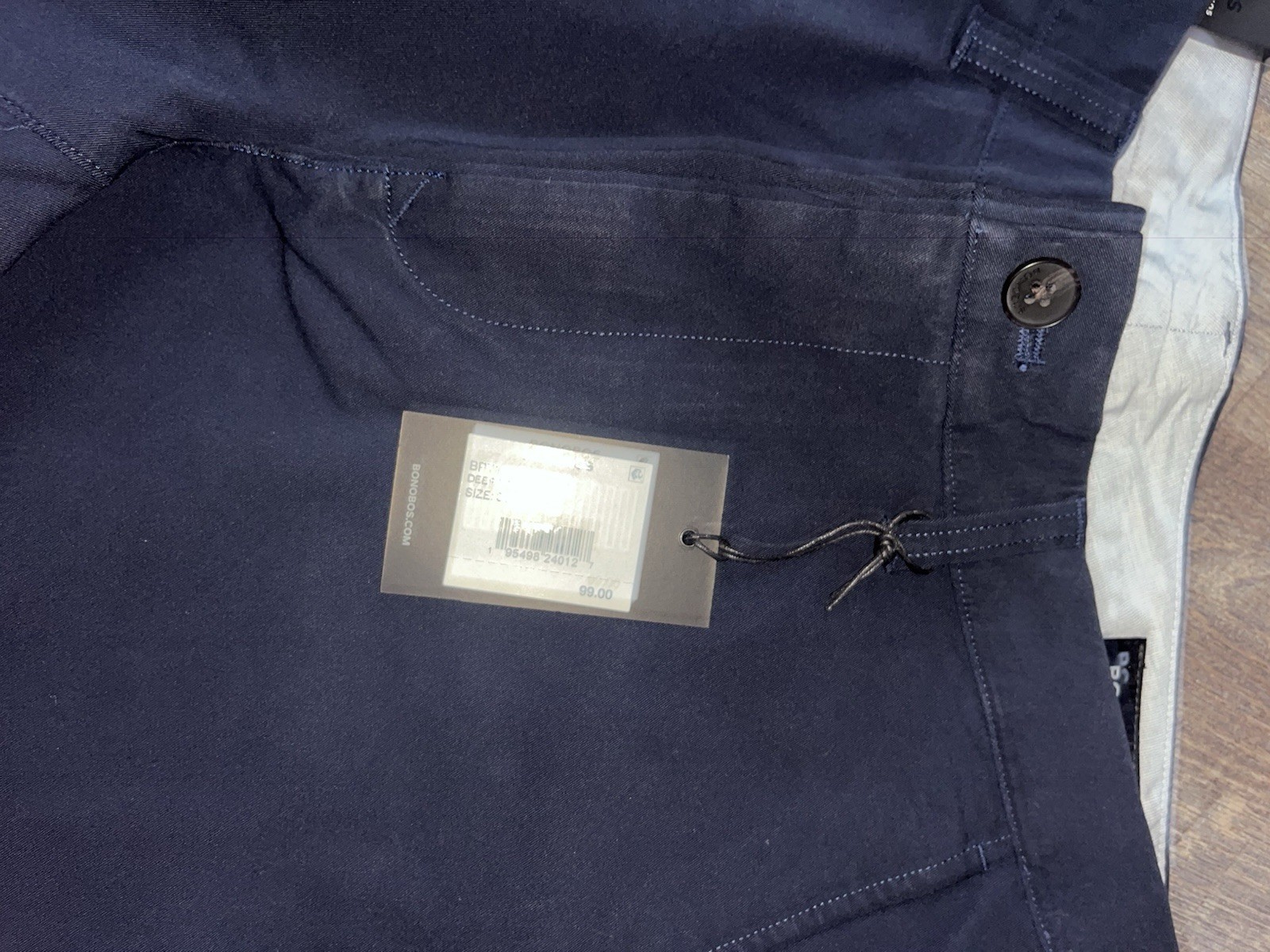 Bonobos Stretch Washed Chino 31×32 Slim Fit Navy Blue Maritime Navy New $99