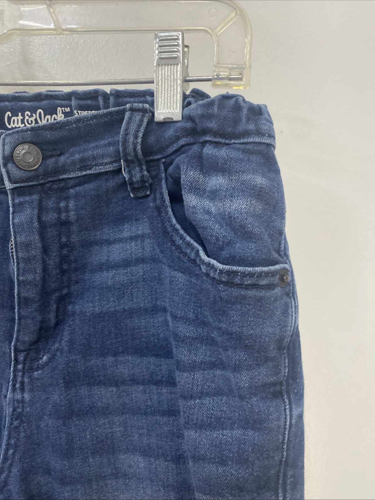 Cat & Jack Blue Jeans 16 Skinny Stretch Adjustable Waist/Button Zipper Closure