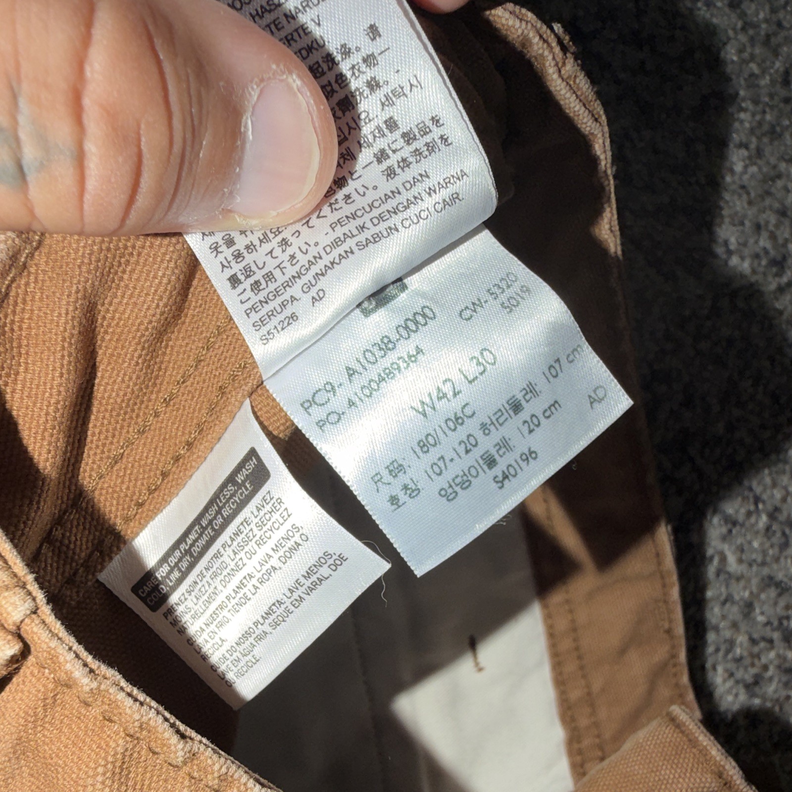 Levi’s 500 Series Brown Canvas Workwear Pants Straight Leg W42 Pockets