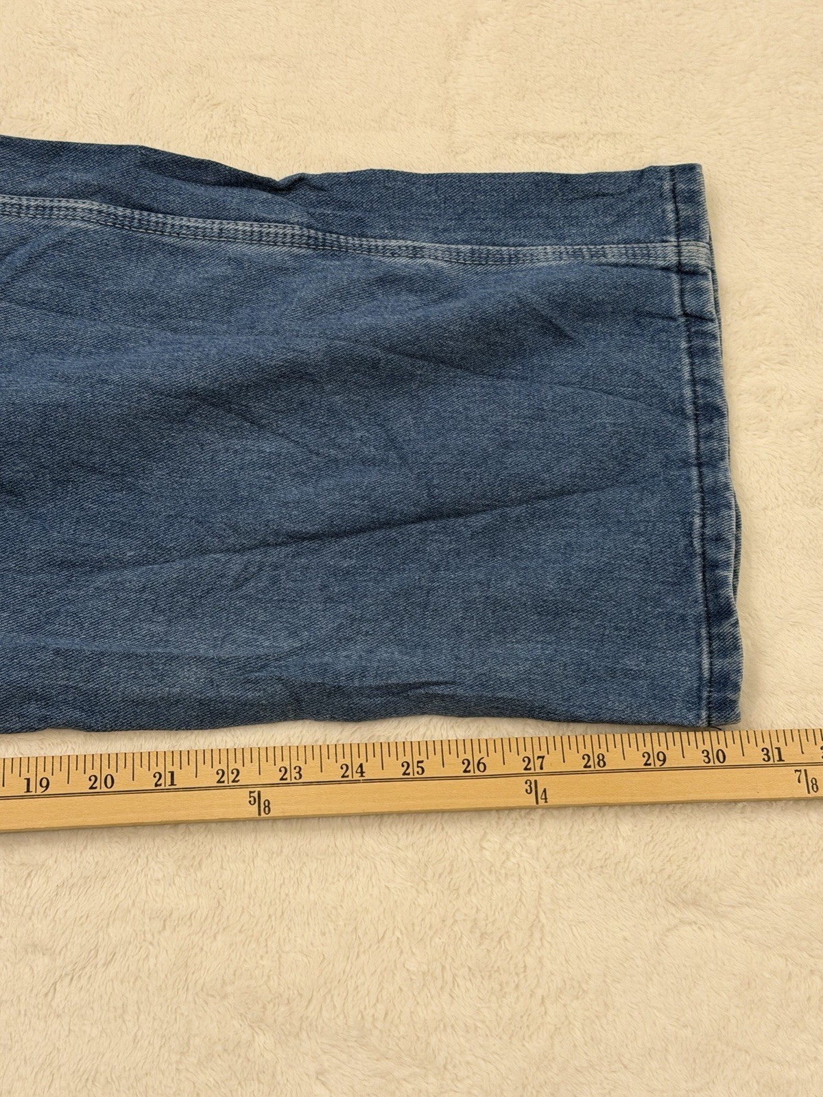Dickies Blue Denim Cotton Overalls 38×32 (41×30.5) Construction Mechanic Worker