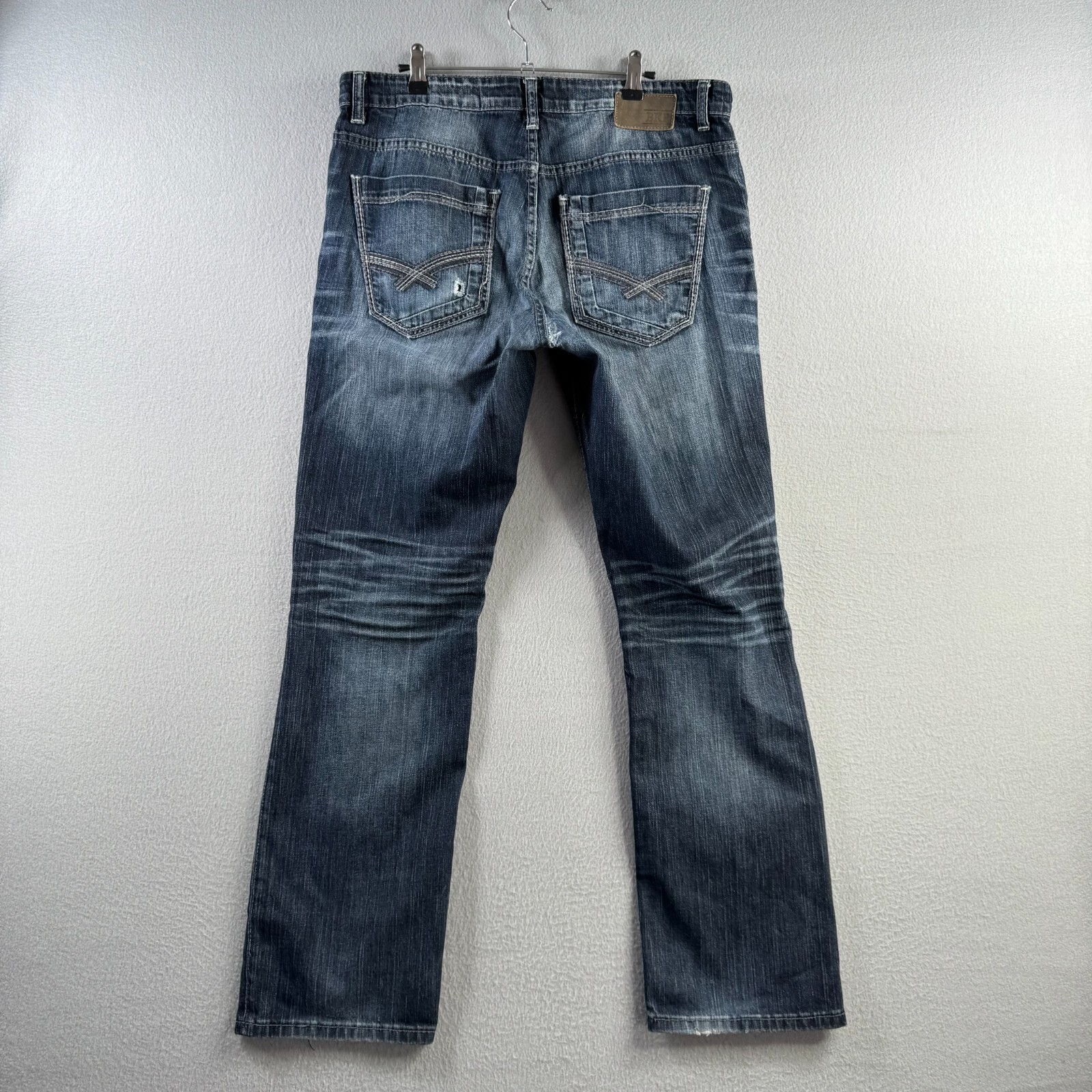 Buckle BKE Jeans Mens 34R (Fits 35×31) Blue Denim Derek Straight Leg SEE DETAILS