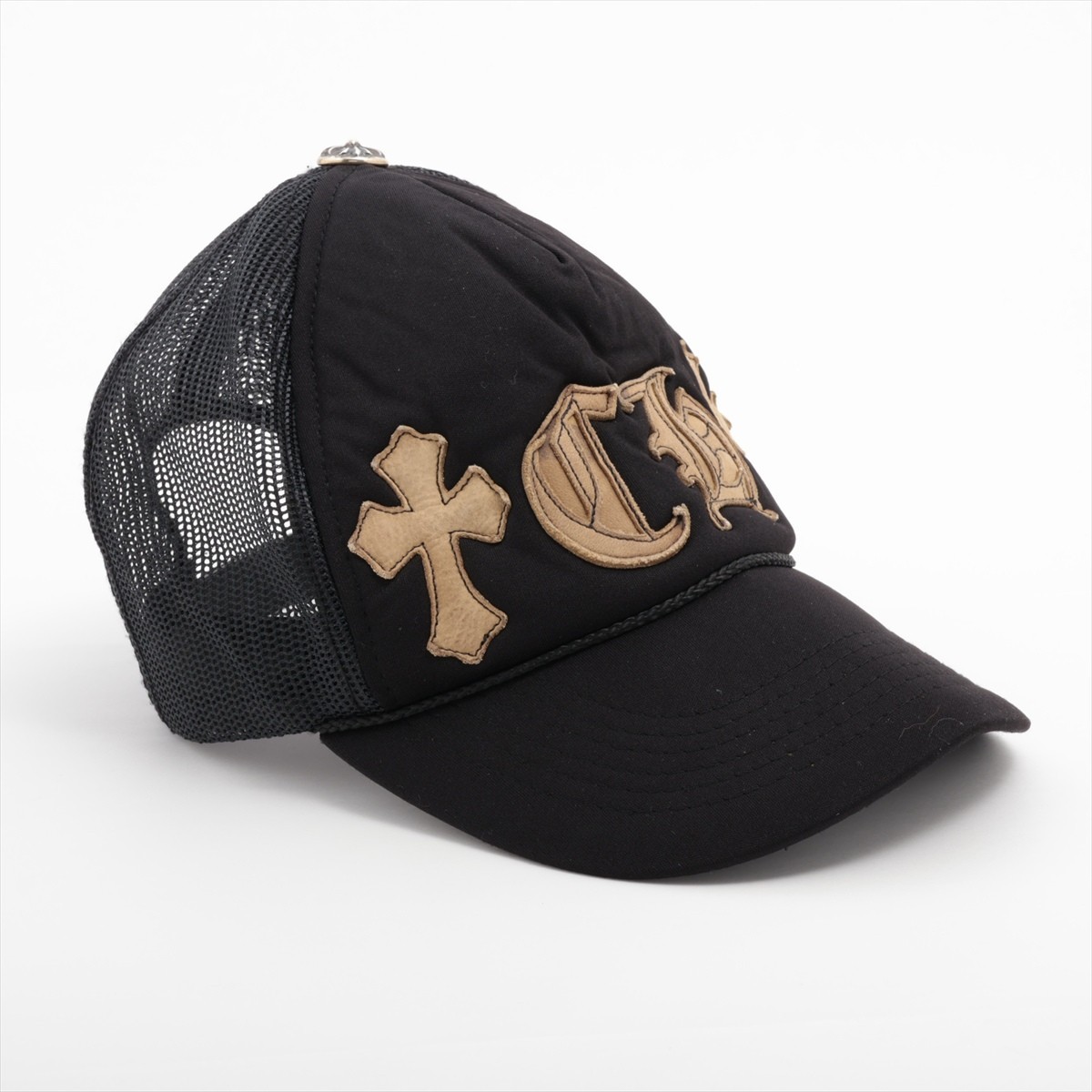 Extremely Rare ◇ Chrome Hearts CH Leather Patch with Cross , Mesh Trucker Cap