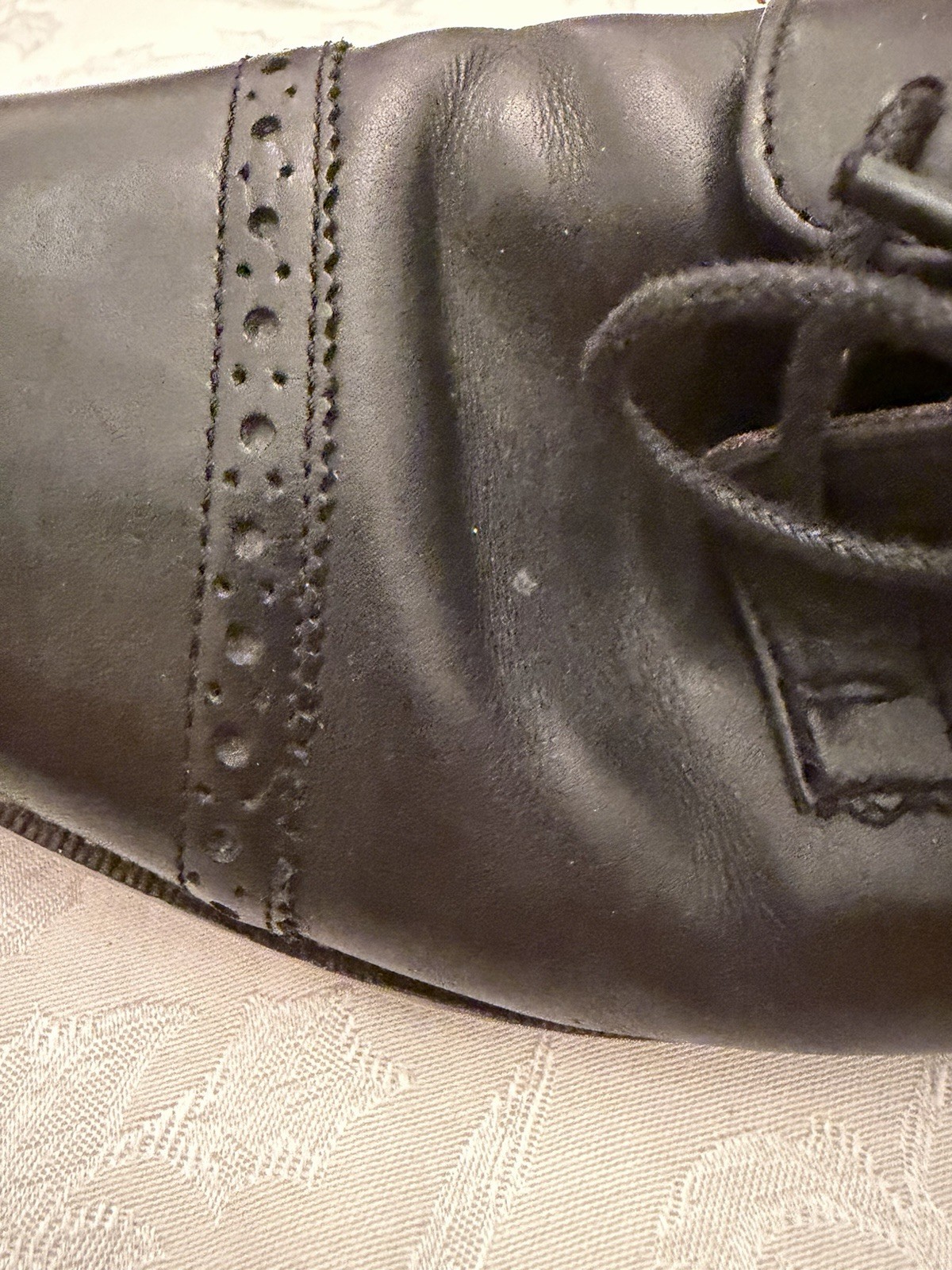 Florsheim Men’s Midfield Cap Toe Oxford Shoe With Broguing Black Size 10.5D