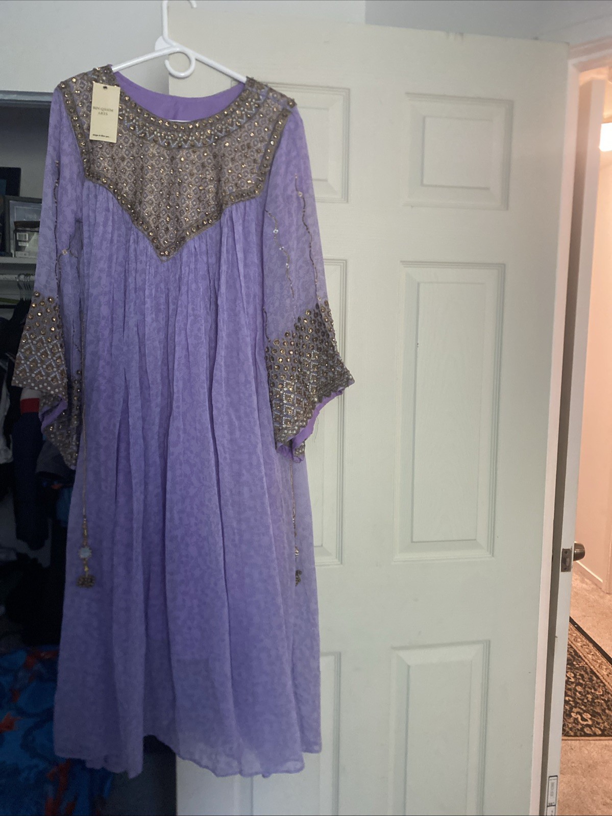Afghan Clothes Ghandi Afghani Dress With Scarf
