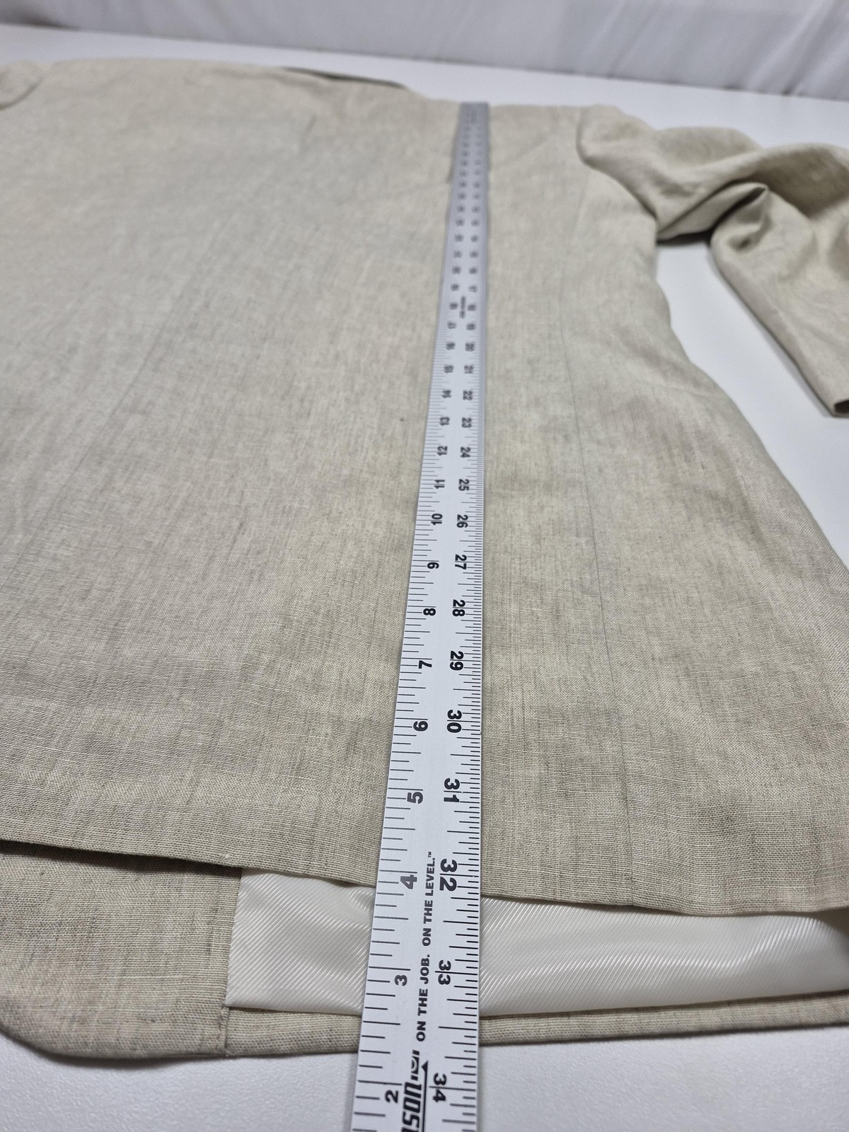 Haspel Suit Mens 44 Long Beige 100% Linen Memphis 2 Piece 38×36 Classic Fit NWT