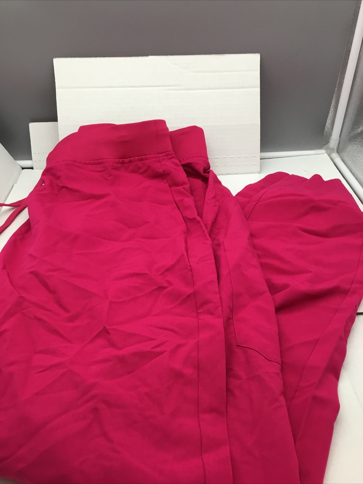 Mandala Scrubs Women High Waist Jogger Pant Size Tall XL Color Raspberry NWT