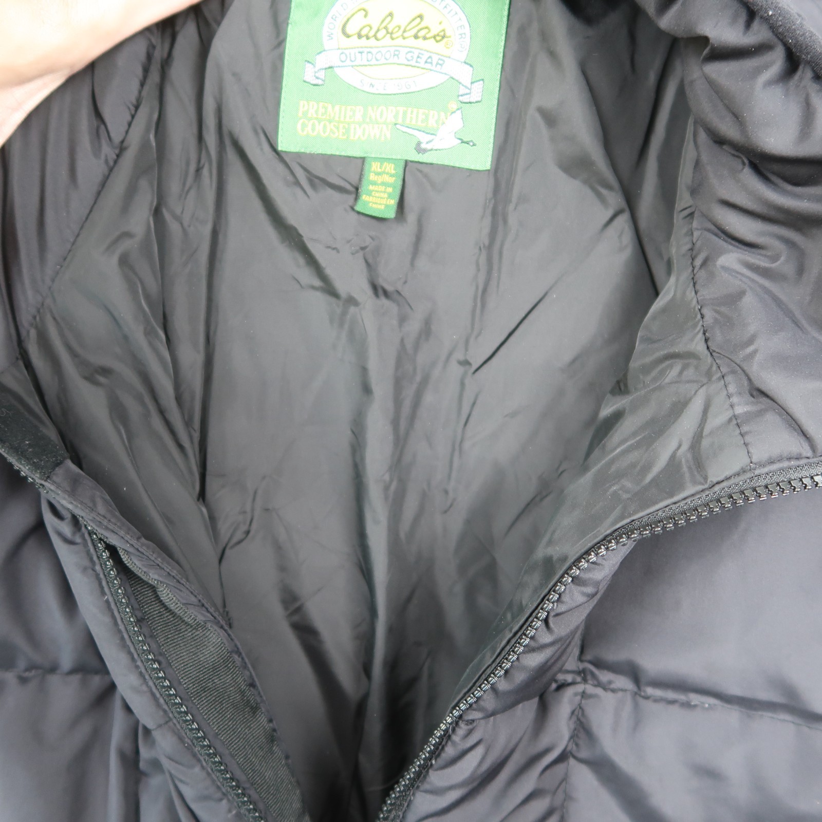 Cabela’s Outdoor Gear Premier Northern Goose Down Jacket Men’s XL Black