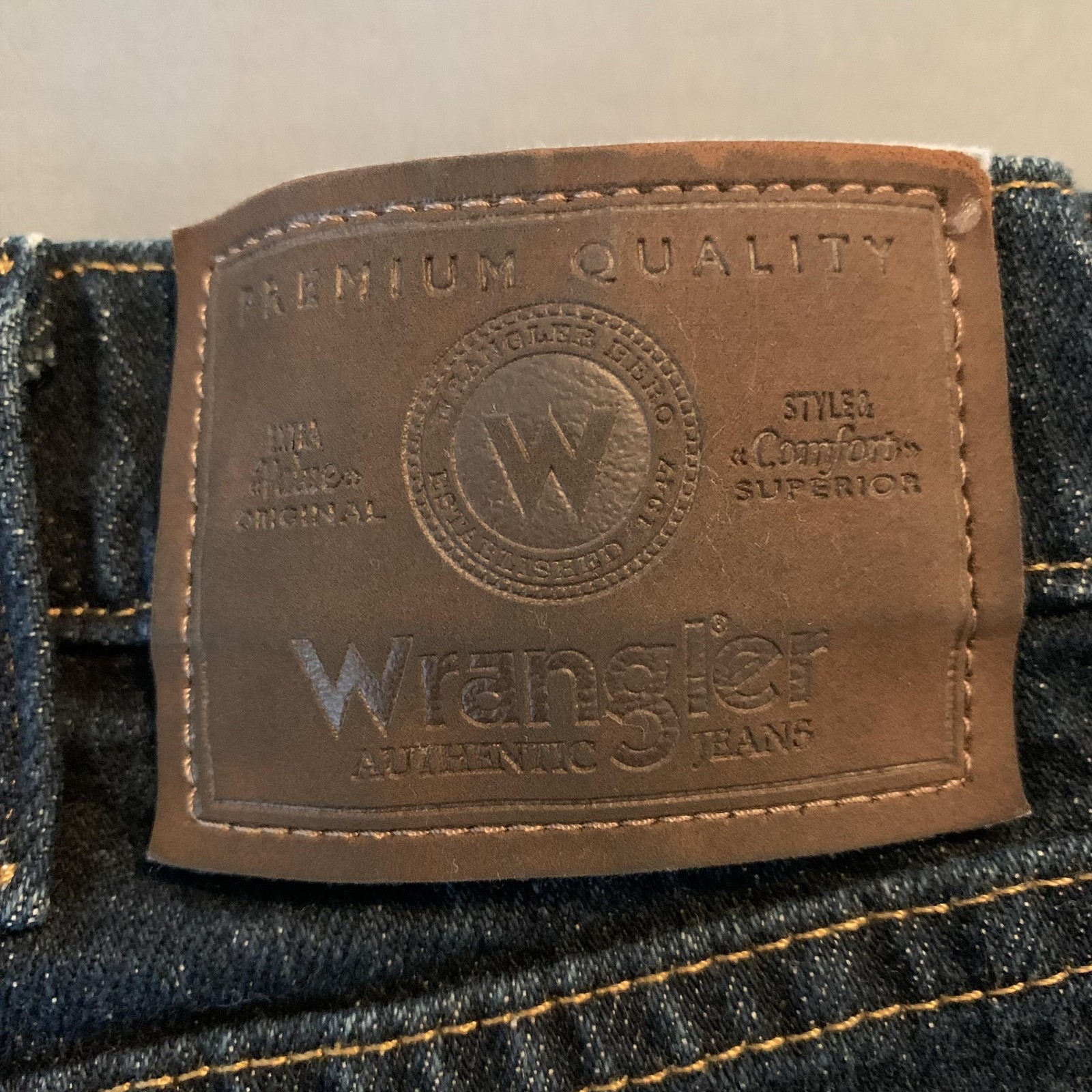 Wrangler Jeans Mens 36×30 Blue Regular Fit Comfort Straight Leg Denim Pants
