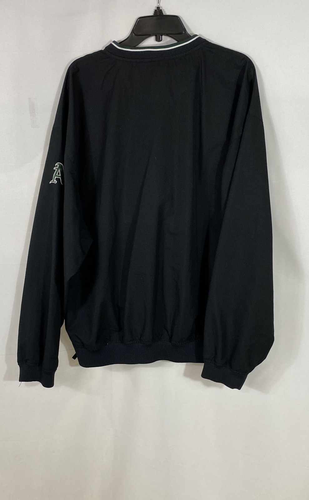 Nike Men’s Oakland Athletics MLB Black V-Neck Windbreaker Pullover Sz XL