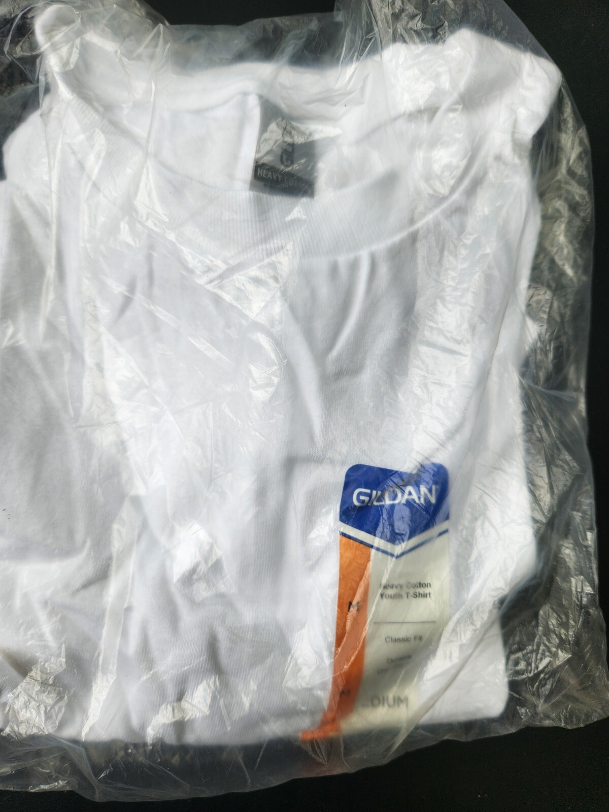 (2 Pack) Youth Gildan White Heavy Cotton T-shirt, Classic Fit, G5000B