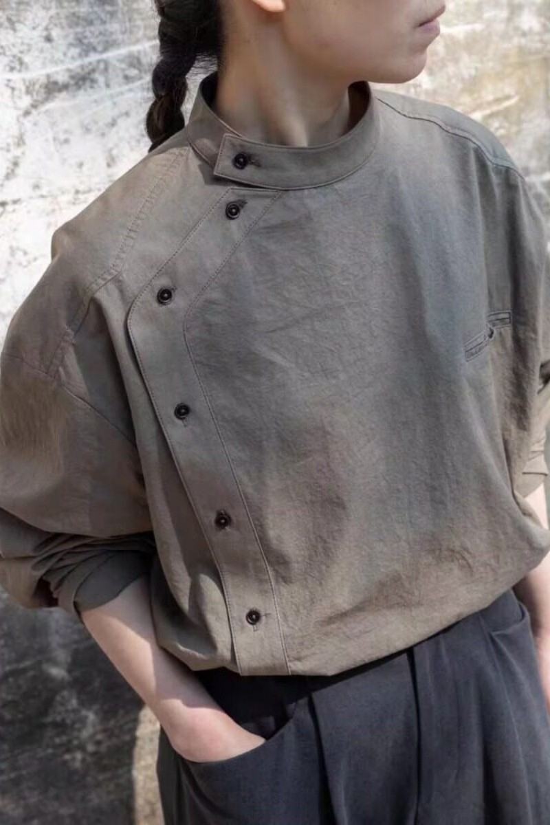 Chinese Style Womens Casual Long Sleeve Loose Shirts Tops Blouse Autumn New