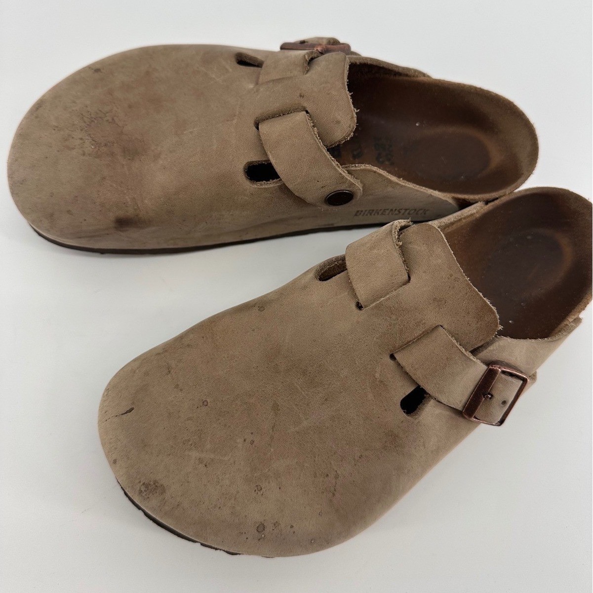 Birkenstock Boston Oiled Leather Clogs Tobacco Brown 39 EU Regular Width