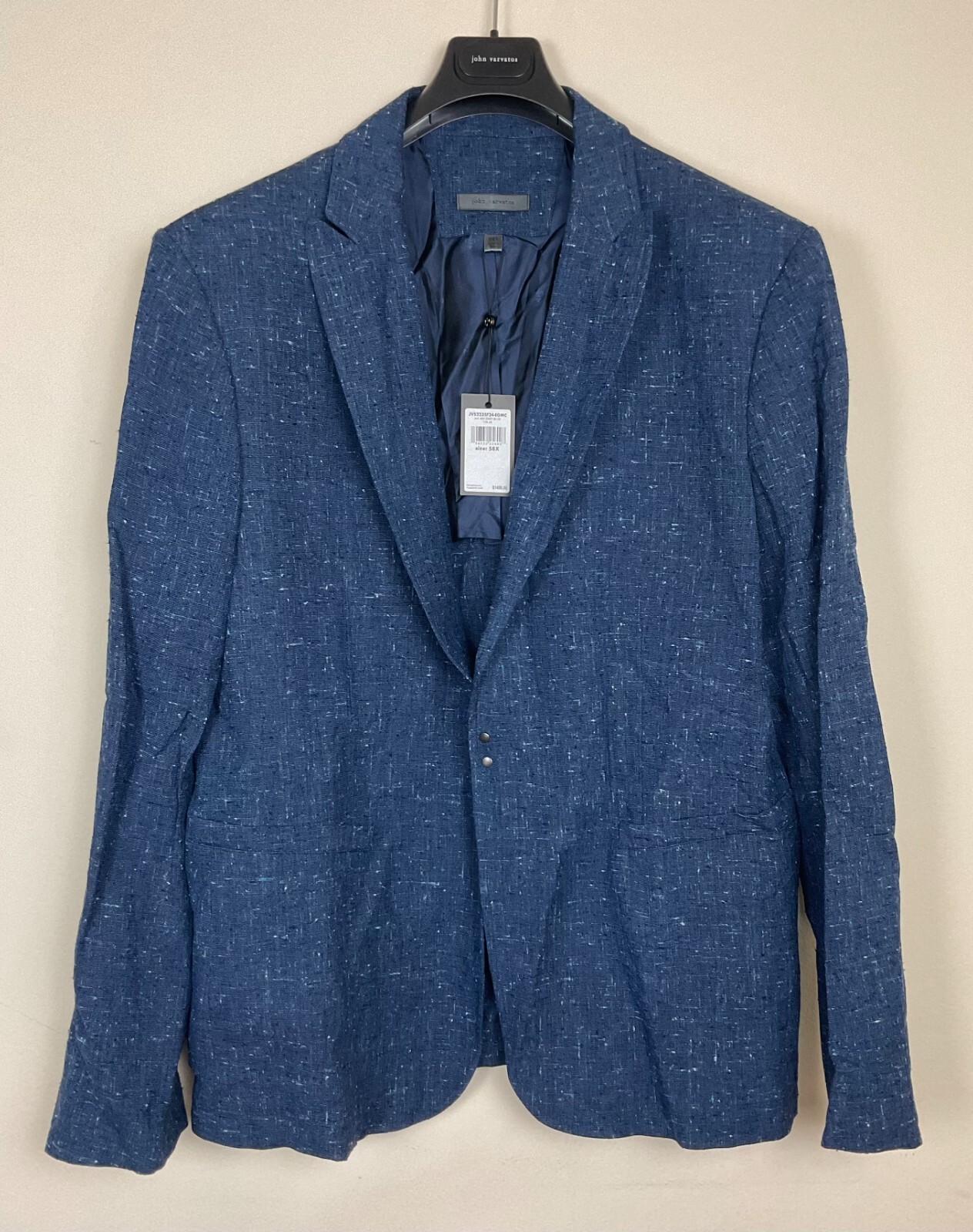 $1498 NWT New John Varvatos Lynn Hook and Bar Blazer Jacket EU58X US48X *Defect*