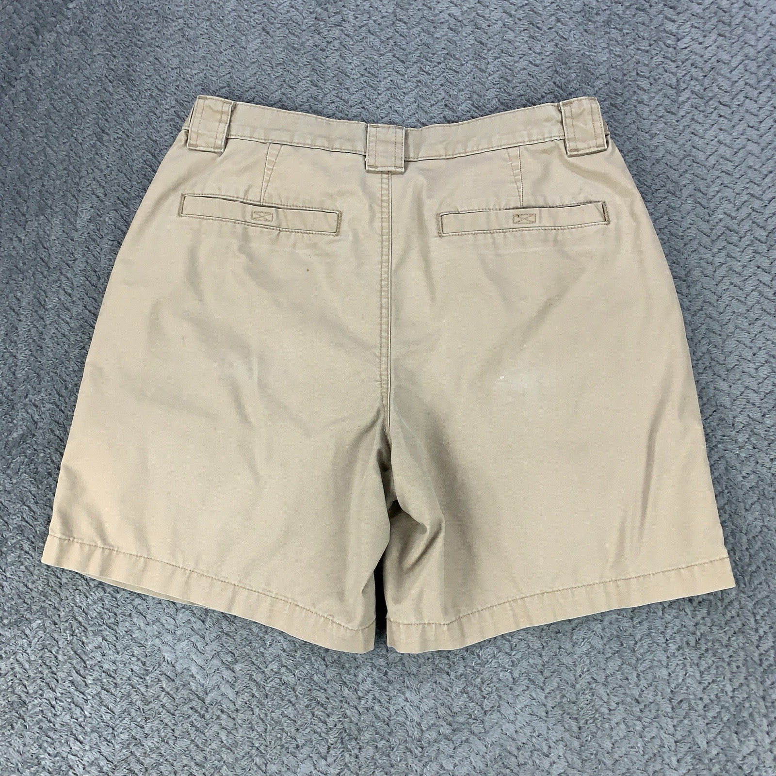 Savane Safari Cargo Shorts Mens Size 30 Beige Khaki Canvas Elastic Waist